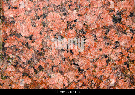 red granite macro background and texture Stock Photo
