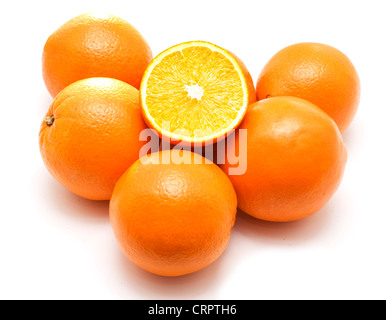close-up view of oranges Stock Photo