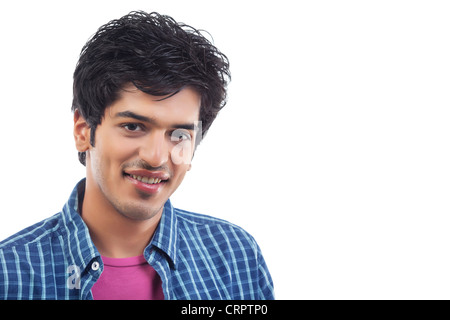 Close-up of smiling young man Stock Photo