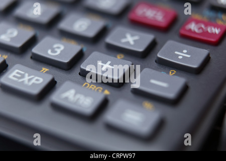 calculator (shallow depth of field - selective focus is placed on the 'plus' key) Stock Photo