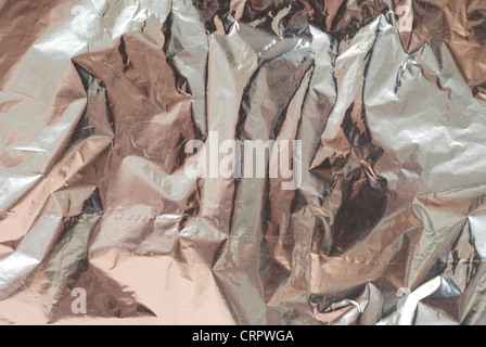 wrinkled foil for a background Stock Photo