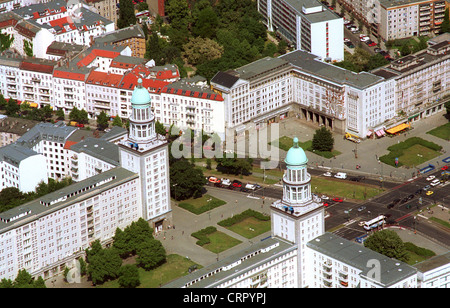Frankfurter Tor in Berlin, Aerial View Stock Photo