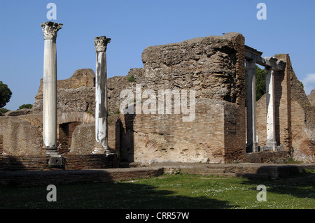 Ostia Antica. House of Triclini, headquarters of the guild of builders. 2nd century AD. Near Rome. Stock Photo