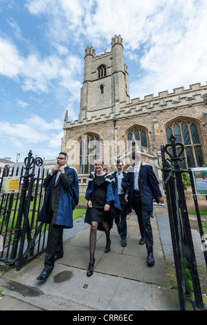 Students graduating at Cambridge University Stock Photo