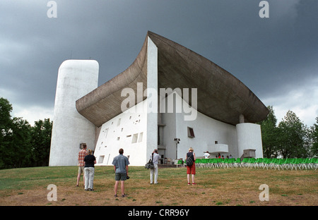 The chapel of Notre-Dame-du-Haut at Ronchamp. Stock Photo