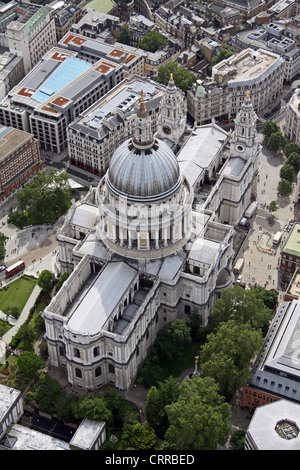 aerial view of St Paul's Cathedral from the north east