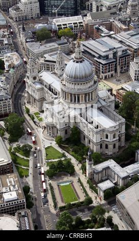 aerial view of St Paul's Cathedral from the south east