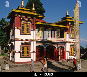 India; West Bengal, Darjeeling, Bhutia Busty Gompa, buddhist monastery, Stock Photo