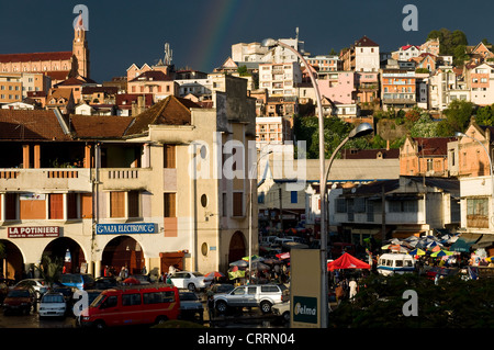 Anenue de LIindependence and Faravohitra District, Antananarivo, Madagascar Stock Photo