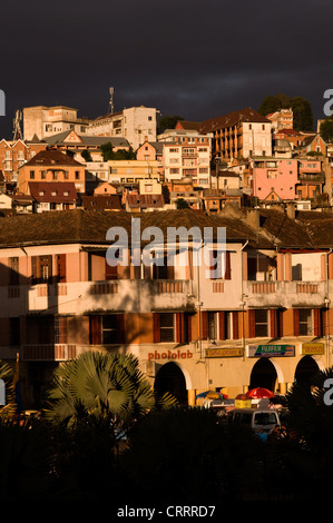 Avenue de l'independence and Faravohitra District, Antananarivo, Madagascar Stock Photo