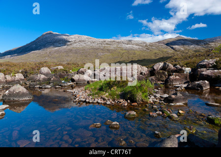 Glen Torridon view towards Sgurr Dubh, Wester Ross in the North West Highlands of Scotland, United Kingdom, Europe Stock Photo