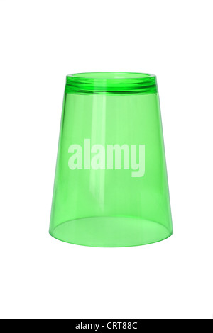 https://l450v.alamy.com/450v/crt88c/inverted-green-plastic-cup-on-white-background-crt88c.jpg