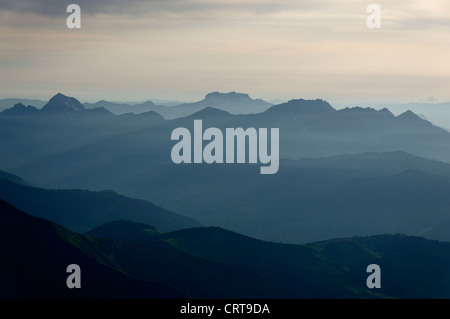 A view from the Tete Rousse hut in the Mont Blanc massif Stock Photo ...