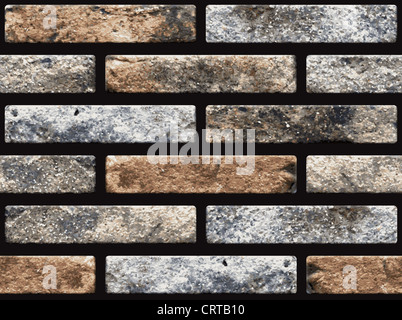Naturalistic seamless texture of old brickwork Stock Photo