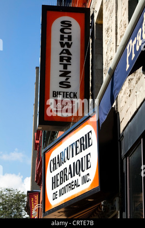 Schwartz's deli in Montreal, Quebec Stock Photo