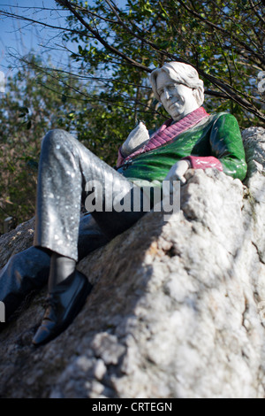 Statue of Oscar Wilde in Merrion Square Park, Dublin, Ireland Stock Photo