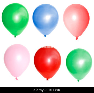 Colorful Balloons Isolated On White Background Stock Photo - Alamy