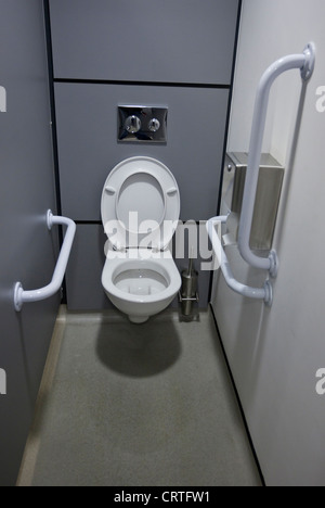 Disabled toilet in a cubicle. Stock Photo