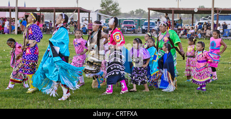 Fort Washakie, Wyoming - Participants in a powwow held during the Indian Days, an annual event held ion the Shoshone Reservation Stock Photo