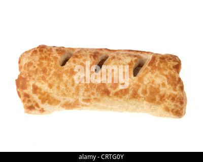Freshly Baked Sausage Rolls In Puff Pastry Snacks, Isolated Against A White Background, With No People, Ready To Eat Stock Photo