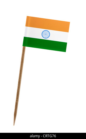 Tooth pick wit a small paper flag of India Stock Photo