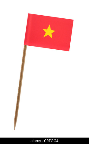 Tooth pick wit a small paper flag of Vietnam Stock Photo