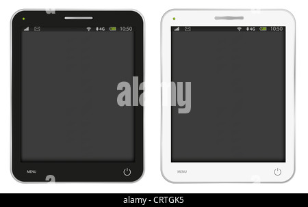 Illustration of Fictitious PC Tablet Isolated on White Stock Photo