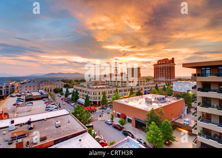 Downtown Asheville, North Carolina at Grove Arcade Stock Photo