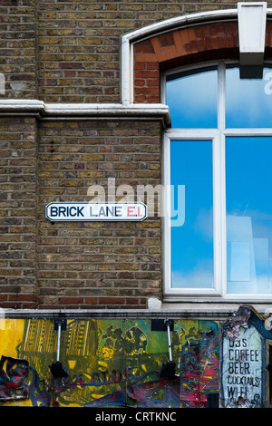 Brick Lane street sign. Tower Hamlets, East End. London. England Stock Photo