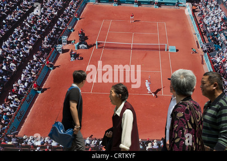 Roland Garros tennis PR event at The Place, Beijing, China. Stock Photo