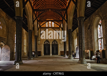 UK Winchester Great Hall Wall Of Names Stock Photo