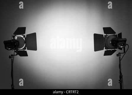 Projector lights wtih space for your text Stock Photo
