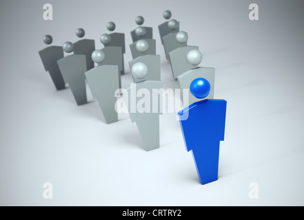 3D characters - leader concept illustration Stock Photo