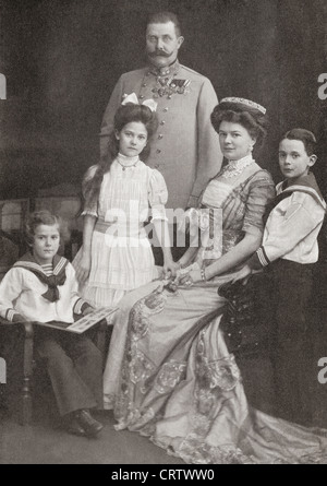 Franz Ferdinand, 1863 – 1914. Archduke of Austria-Este, Austro-Hungarian and Royal Prince of Hungary and of Bohemia, with family Stock Photo