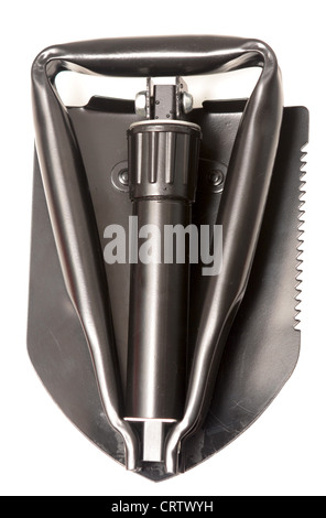 folding shovel isolated Stock Photo
