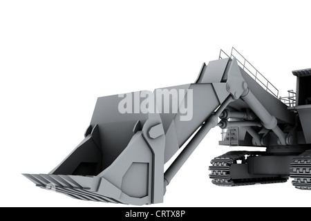 Grey model of the digger Stock Photo