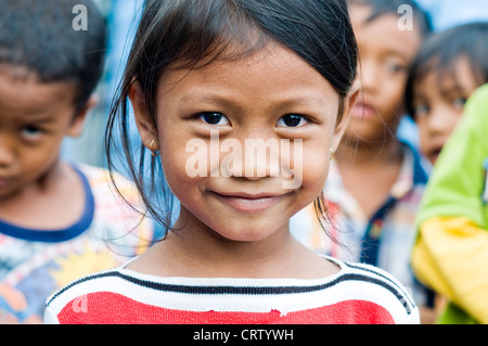 girl in Kampung Bugis, tanjung Pinang, Bintan, Indonesia Stock Photo