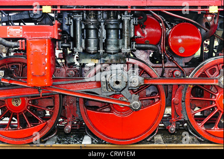 Drive rod of a steam locomotive Stock Photo