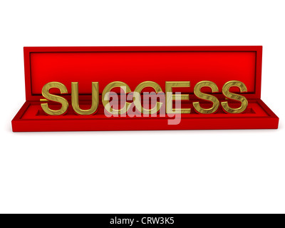 Gift box with word 'success'. 3d rendered image Stock Photo