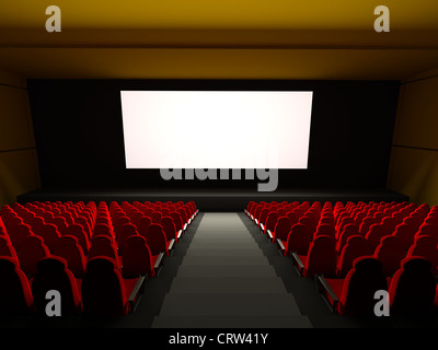 Movie Theater Seats. 3d rendered image Stock Photo