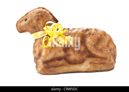 Easter lamb cake isolated on white background Stock Photo