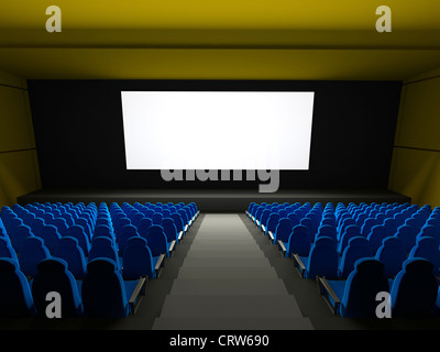 Movie Theater Seats. 3d rendered image Stock Photo