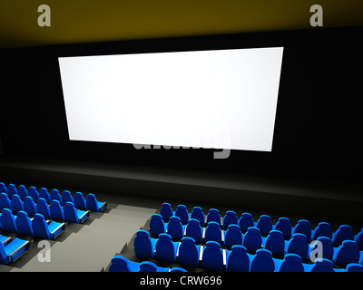 Movie Theater Seats. 3d rendered image Stock Photo