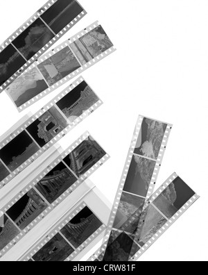 Black and white negative film Stock Photo