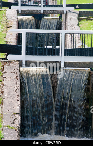 Foxton Locks, located on the Leicester line of the Grand Union Canal, Leicestershire, England, UK Stock Photo