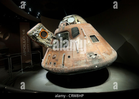 Kennedy Space Center on Merritt Island Florida -- Apollo 14 Command Module capsule 'Kitty Hawk' Stock Photo