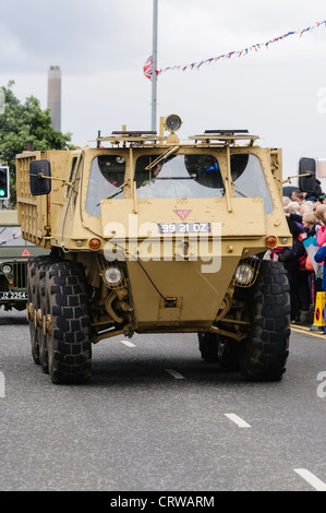 Alvis Stalwart amphibious truck on a military parade Stock Photo