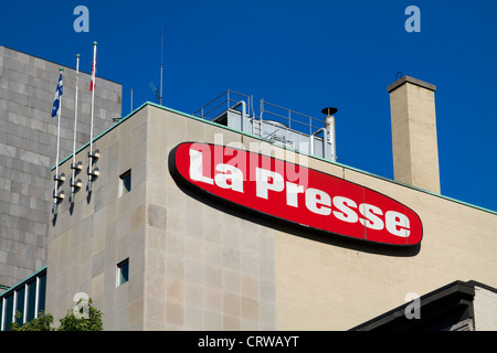 The offices of La Presse a French-language daily newspaper in Montreal, Quebec Stock Photo