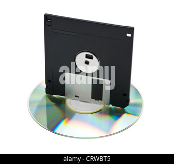 CD and floppy disk Stock Photo