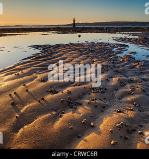 Whiteford Lighthouse, Whiteford Sands, Gower, Wales Stock Photo